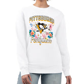 Pittsburgh Penguins G-III 4Her by Carl Banks Women's Flower Logo Pullover Sweatshirt White