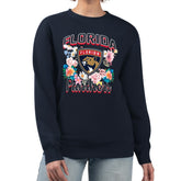Florida Panthers G-III 4Her by Carl Banks Women's Flower Logo Pullover Sweatshirt Navy