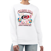 Carolina Hurricanes G-III 4Her by Carl Banks Women's Flower Logo Pullover Sweatshirt White