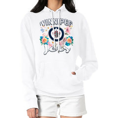 Winnipeg Jets G-III 4Her by Carl Banks Women's Flower Logo Pullover Hoodie White