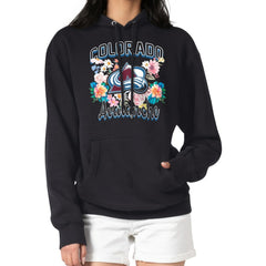 Colorado Avalanche G-III 4Her by Carl Banks Women's Flower Logo Pullover Hoodie Black