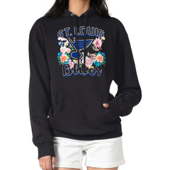 St. Louis Blues G-III 4Her by Carl Banks Women's Flower Logo Pullover Hoodie Black