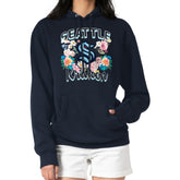 Seattle Kraken G-III 4Her by Carl Banks Women's Flower Logo Pullover Hoodie Deep Sea Blue