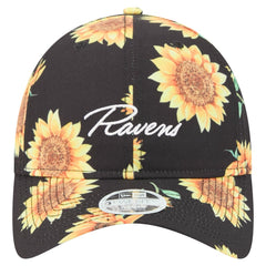 Baltimore Ravens New Era Women's Adventure Sunflower 9TWENTY Adjustable Hat - Black outlet