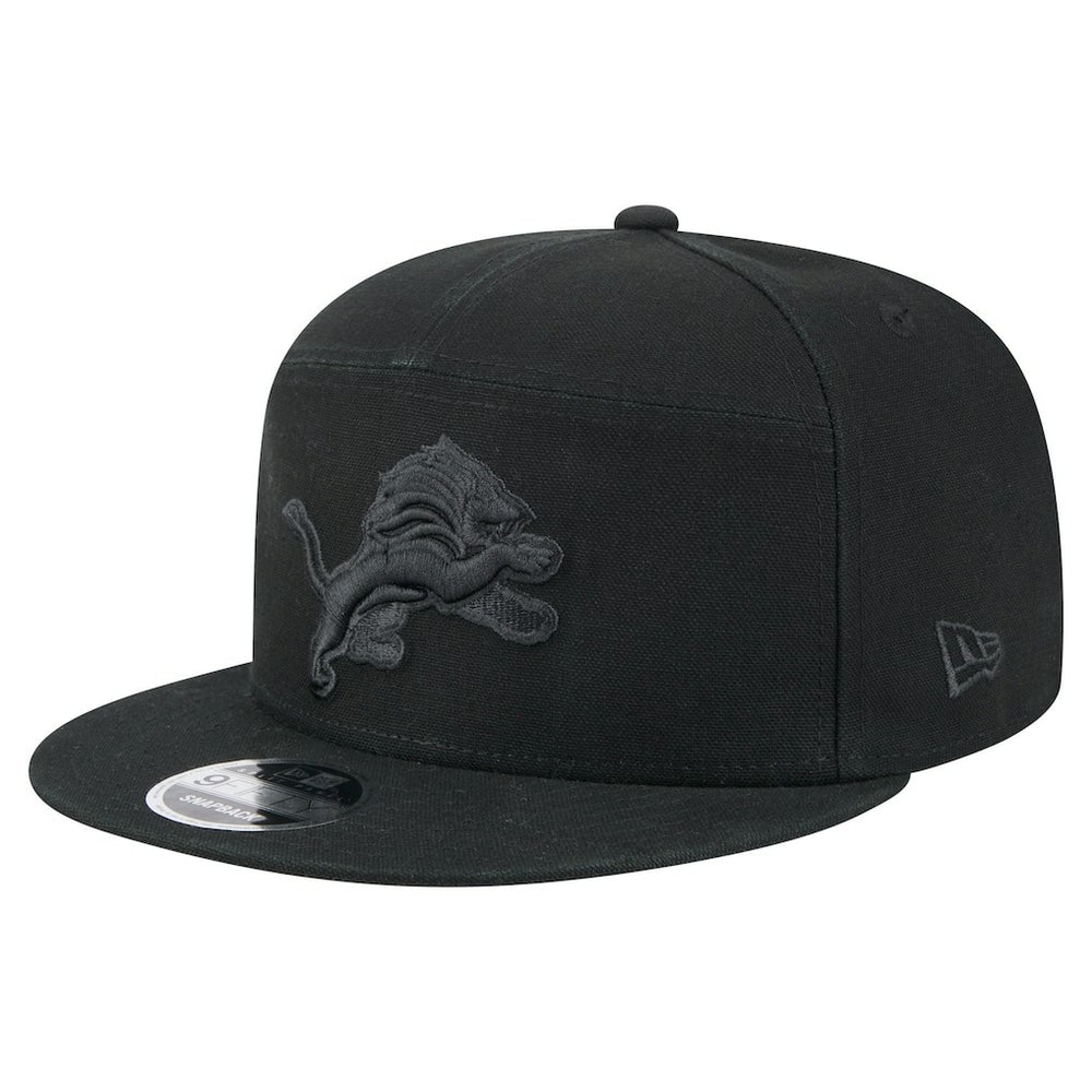 Detroit Lions New Era Adventure Canvas Split Panel 9FIFTY Snapback Hat - Black sale