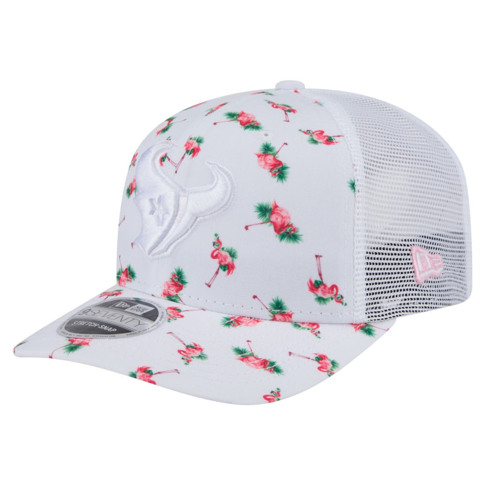 Houston Texans New Era Adventure Flamingo Pattern 9SEVENTY Stretch-Snap Hat - White online