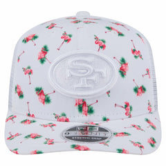 San Francisco 49ers New Era Adventure Flamingo Pattern 9SEVENTY Stretch-Snap Hat - White sale