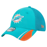 Miami Dolphins New Era Game Day Linear 39THIRTY Flex Hat - Aqua cheap