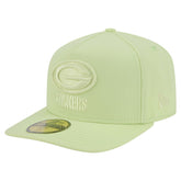 Green Bay Packers New Era Color Pack A-Frame 59FIFTY Fitted Hat - Light Green sale