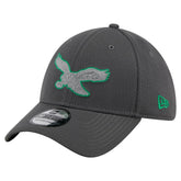Philadelphia Eagles New Era Throwback Logo Main 39THIRTY Flex Hat - Graphite on sale