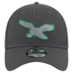 Philadelphia Eagles New Era Throwback Logo Main 39THIRTY Flex Hat - Graphite on sale