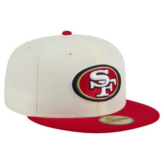 San Francisco 49ers New Era Main 59FIFTY Fitted Hat - Cream/Scarlet for sale