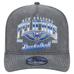 New Orleans Pelicans Throwback Washed Pre-Curved 9FIFTY Snapback Hat - Charcoal | New Era shop