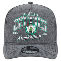 Boston Celtics Throwback Washed Pre-Curved 9FIFTY Snapback Hat - Charcoal | New Era shop