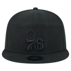 Philadelphia 76ers Adventure Canvas Split Panel 9FIFTY Snapback Hat - Black | New Era shop