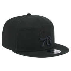 Philadelphia 76ers Adventure Canvas Split Panel 9FIFTY Snapback Hat - Black | New Era shop