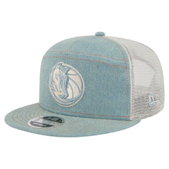 Dallas Mavericks Adventure Denim Split Panel 9FIFTY Snapback Trucker Hat | New Era sale