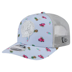 Boston Celtics Adventure Aloha Pattern 9SEVENTY Stretch-Snap Hat - Light Blue/Gray | New Era shop