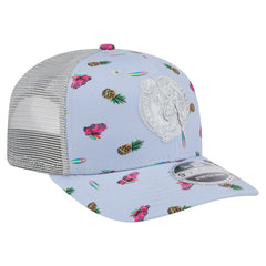 Boston Celtics Adventure Aloha Pattern 9SEVENTY Stretch-Snap Hat - Light Blue/Gray | New Era shop