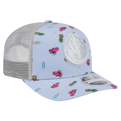 Dallas Mavericks Adventure Aloha Pattern 9SEVENTY Stretch-Snap Hat sale - Light Blue/Gray | New Era on sale