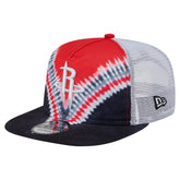Houston Rockets Throwback Dye Golfer Snapback Hat sale - Black/Red | New Era cheap