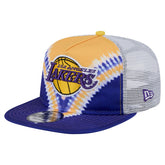 Los Angeles Lakers Throwback Dye Golfer Snapback Hat - Purple/Gold | New Era for sale