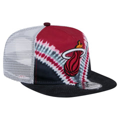 Miami Heat Throwback Dye Golfer Snapback Hat - Black/Red | New Era online