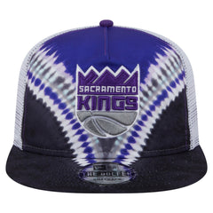 Sacramento Kings Throwback Dye Golfer Snapback Hat - Black/Purple | New Era on sale
