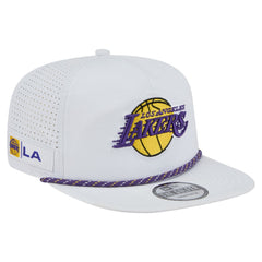 Los Angeles Lakers Performance Rope Golfer Adjustable Hat - White | New Era sale