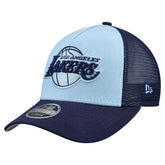 Los Angeles Lakers Youth Colorpack 9FORTY A-Frame Trucker Adjustable Hat - Light Blue | New Era for sale