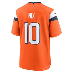 Bo Nix Denver Broncos Youth Game Jersey - Orange | Nike online