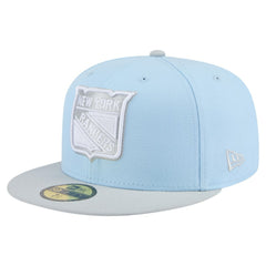 New York Rangers New Era Color Pack 2-Tone 59FIFTY Fitted Hat Light Blue/Gray