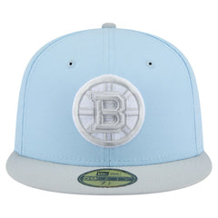 Boston Bruins New Era Color Pack Two-Tone 59FIFTY Fitted Hat Light Blue/Gray