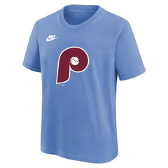 Philadelphia Phillies Youth Cooperstown Collection Team Logo T-Shirt - Light Blue | Nike