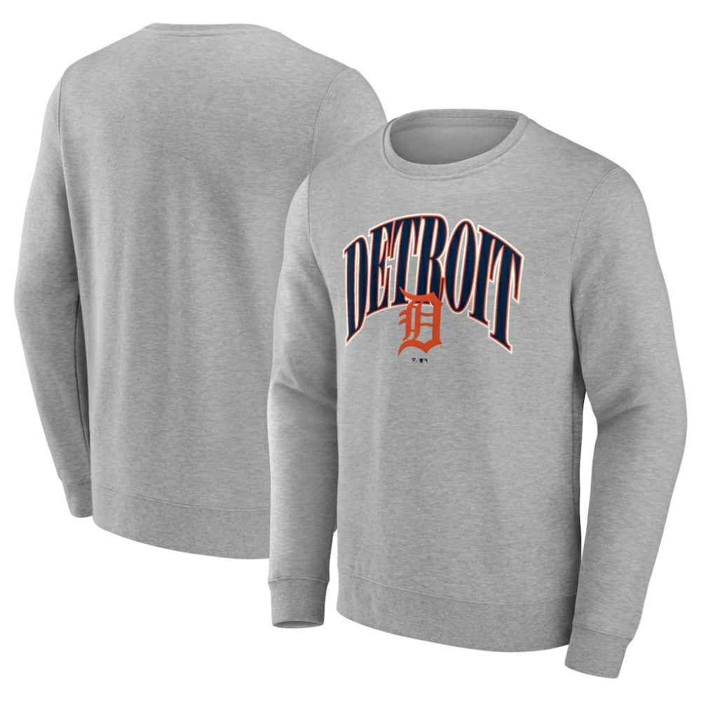 Detroit Tigers Arch Pullover Sweatshirt - Gray