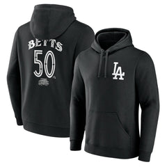 Mookie Betts Los Angeles Dodgers Mister Cartoon Name & Number Pullover Hoodie - Black