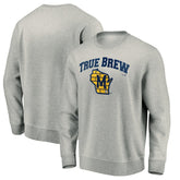 Milwaukee Brewers Heater Pullover Sweatshirt - Gray