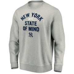 New York Yankees Heater Pullover Sweatshirt - Gray