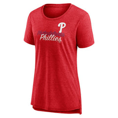 Philadelphia Phillies Women's Practice Time Tri-Blend T-Shirt - Red