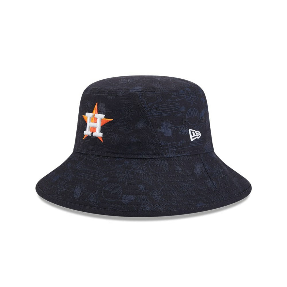 Houston Astros Youth 2025 Spring Training All Over Print Bucket Hat - Navy | New Era