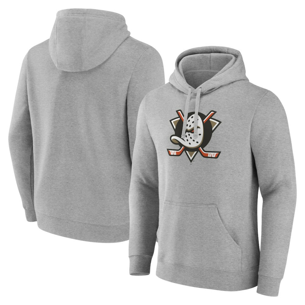 Anaheim Ducks Primary Logo Pullover Sweatshirt Gray