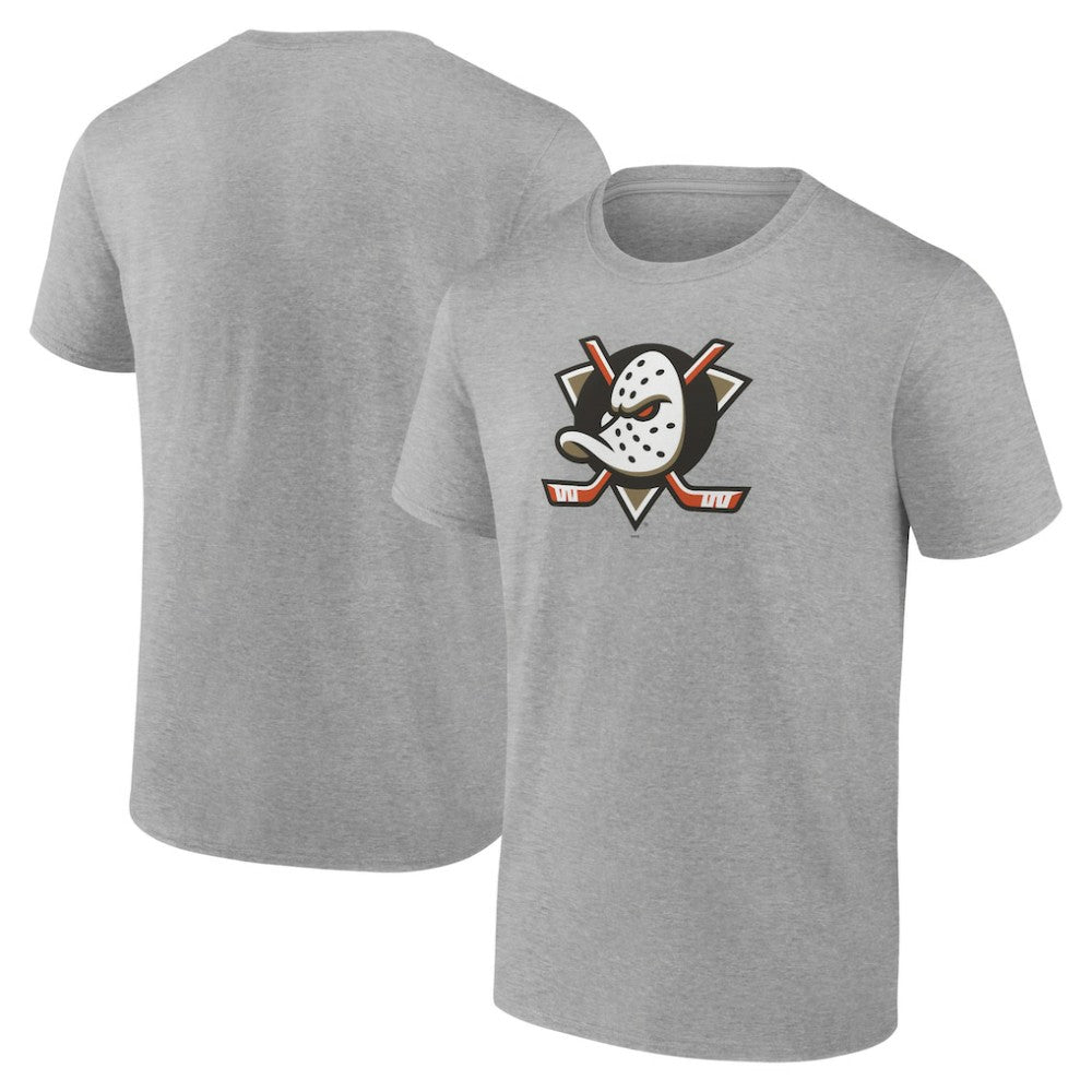 Anaheim Ducks Primary Logo T-Shirt Heather Gray