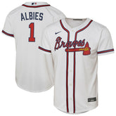 Ozzie Albies Atlanta Braves Youth Home Replica Player Jersey - White | Nike