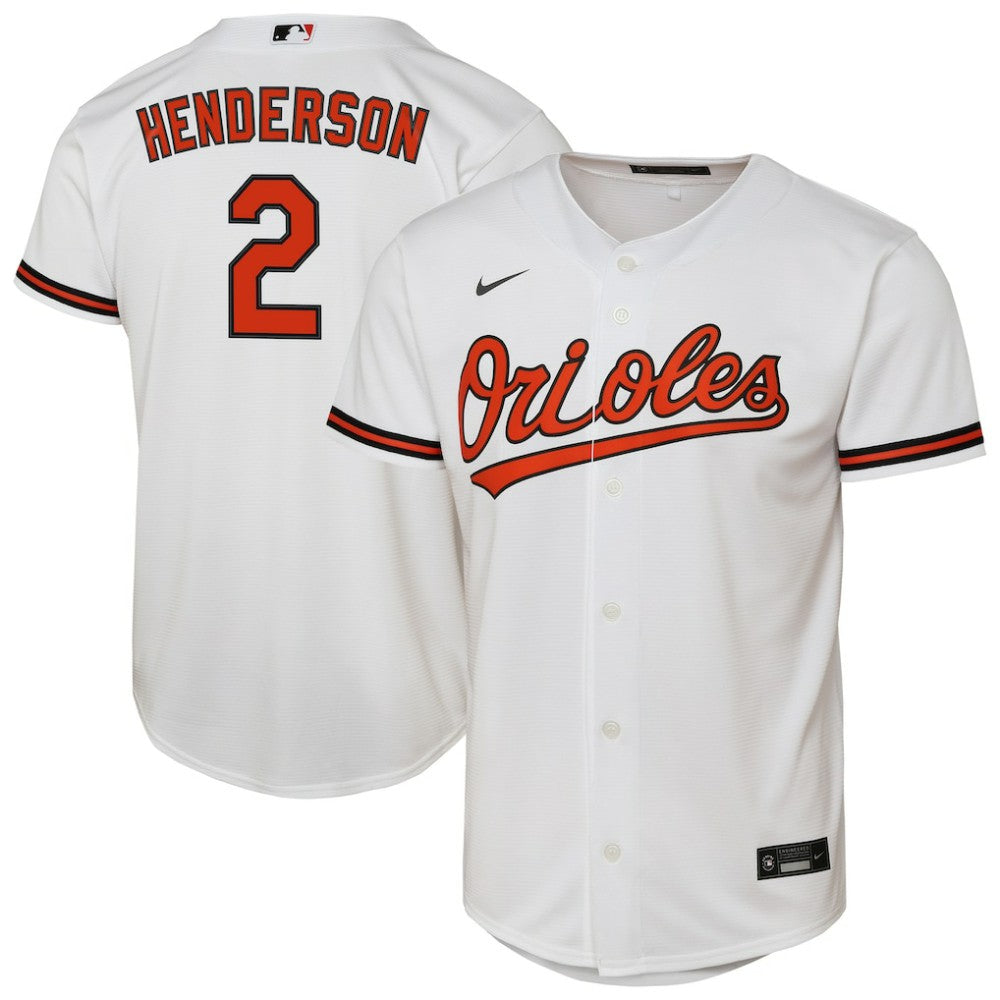 Gunnar Henderson Baltimore Orioles Youth Home Replica Player Jersey - White | Nike