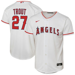 Mike Trout Los Angeles Angels Youth Home Replica Player Jersey - White | Nike