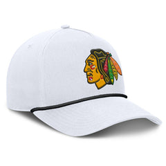 Chicago Blackhawks Fanatics Rope A-Frame Adjustable Hat White