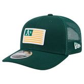 Athletics Flag 9SEVENTY Stretch-Snap Hat - Green | New Era