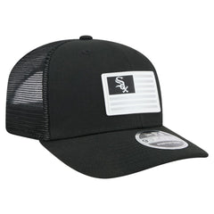 Chicago White Sox Flag 9SEVENTY Stretch-Snap Hat - Black | New Era