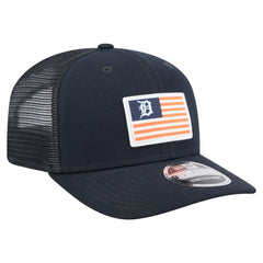 Detroit Tigers Flag 9SEVENTY Stretch-Snap Hat - Navy | New Era