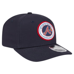 Atlanta Braves Circle Patch 9SEVENTY Stretch-Snap Hat - Navy | New Era